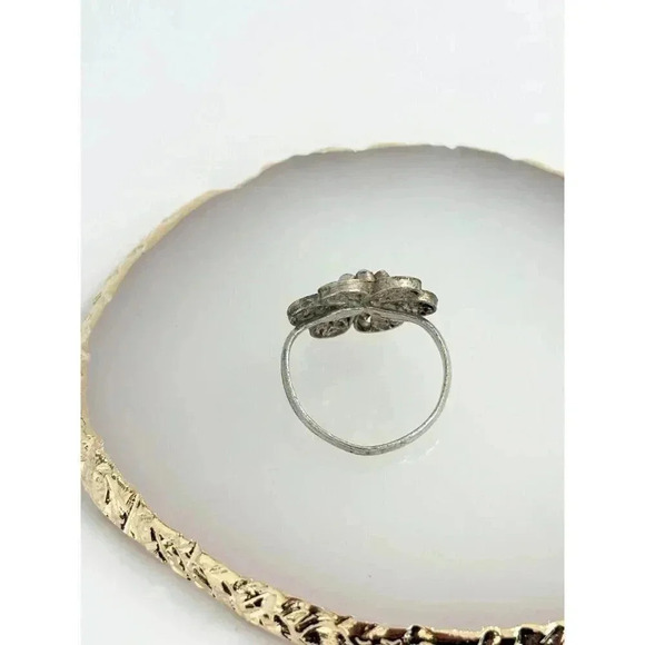Floral Victorian Revival Statement Filigree Ring - size 8 - Picture 5 of 6